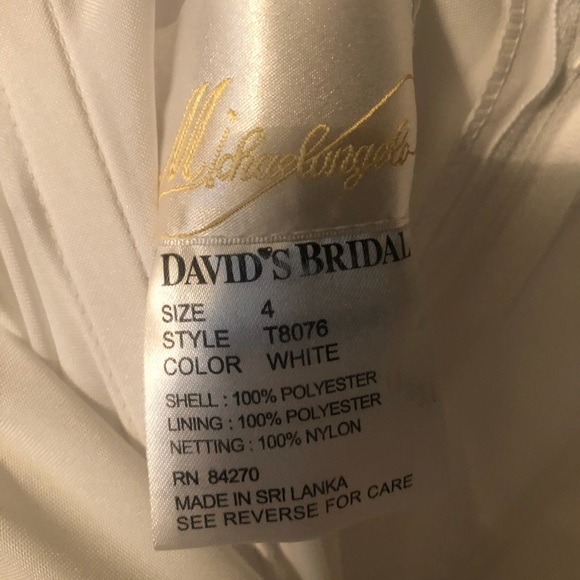 White Strapless Gown - Picture 2 of 2